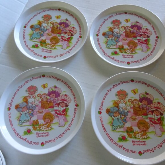 SiLite - Strawberry Shortcake - Melamine Bowls & Plates 3242, 3101 Vintage 1982 - Picture 4 of 8